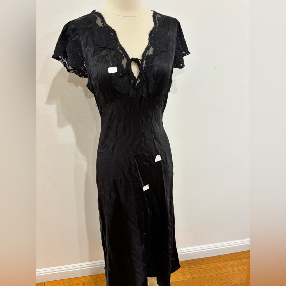 Rixo x RTR Lace Trim Midi Dress, Size: L - Picture 7 of 16